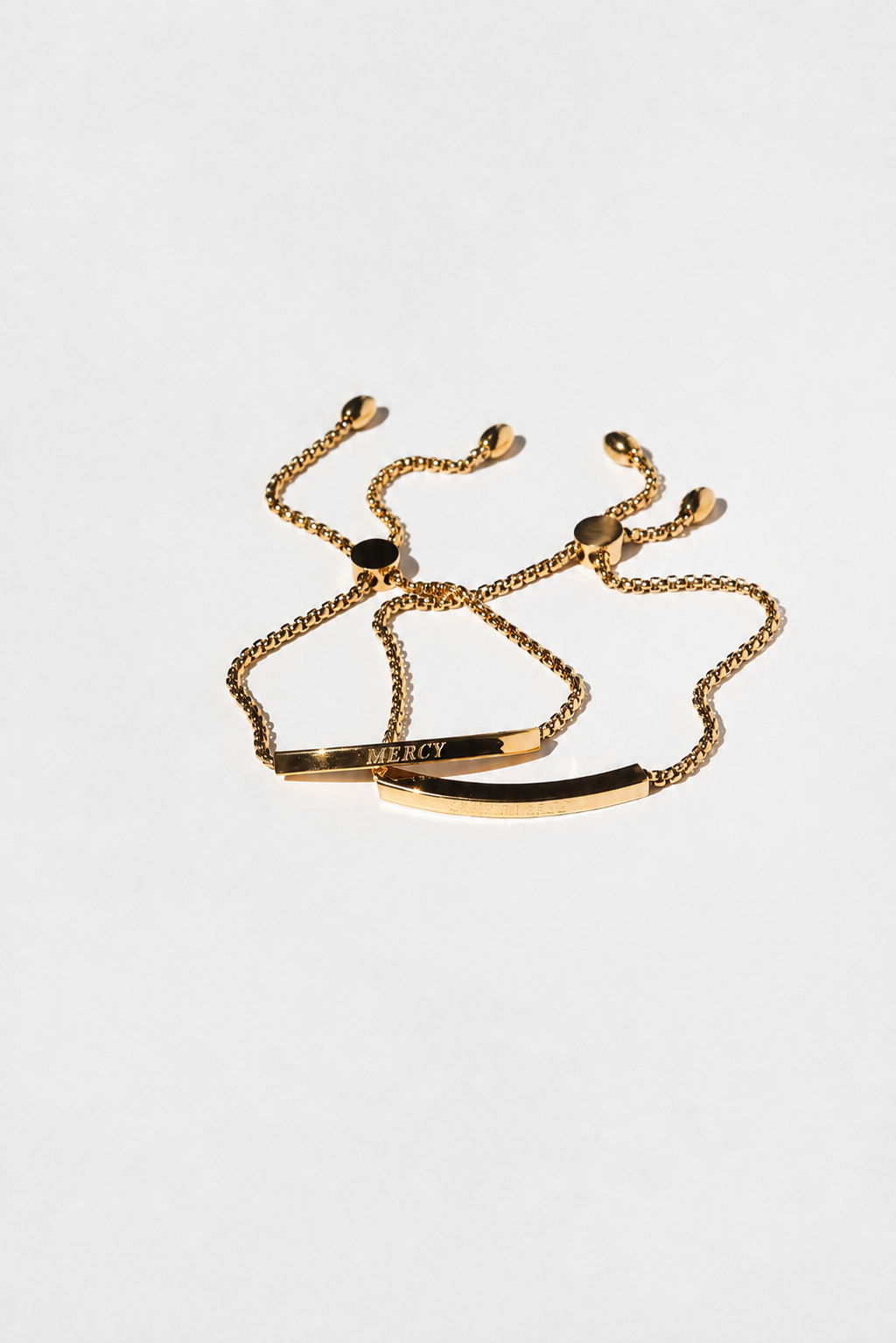 Goodness & Mercy Bracelet Set Gold Plated