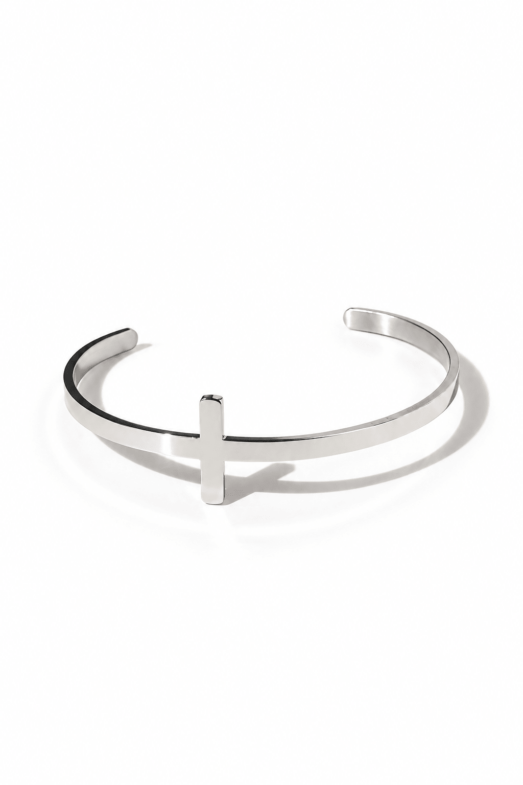 So Chic Cross Bangle Stainless Steel - A Meaningful Mood