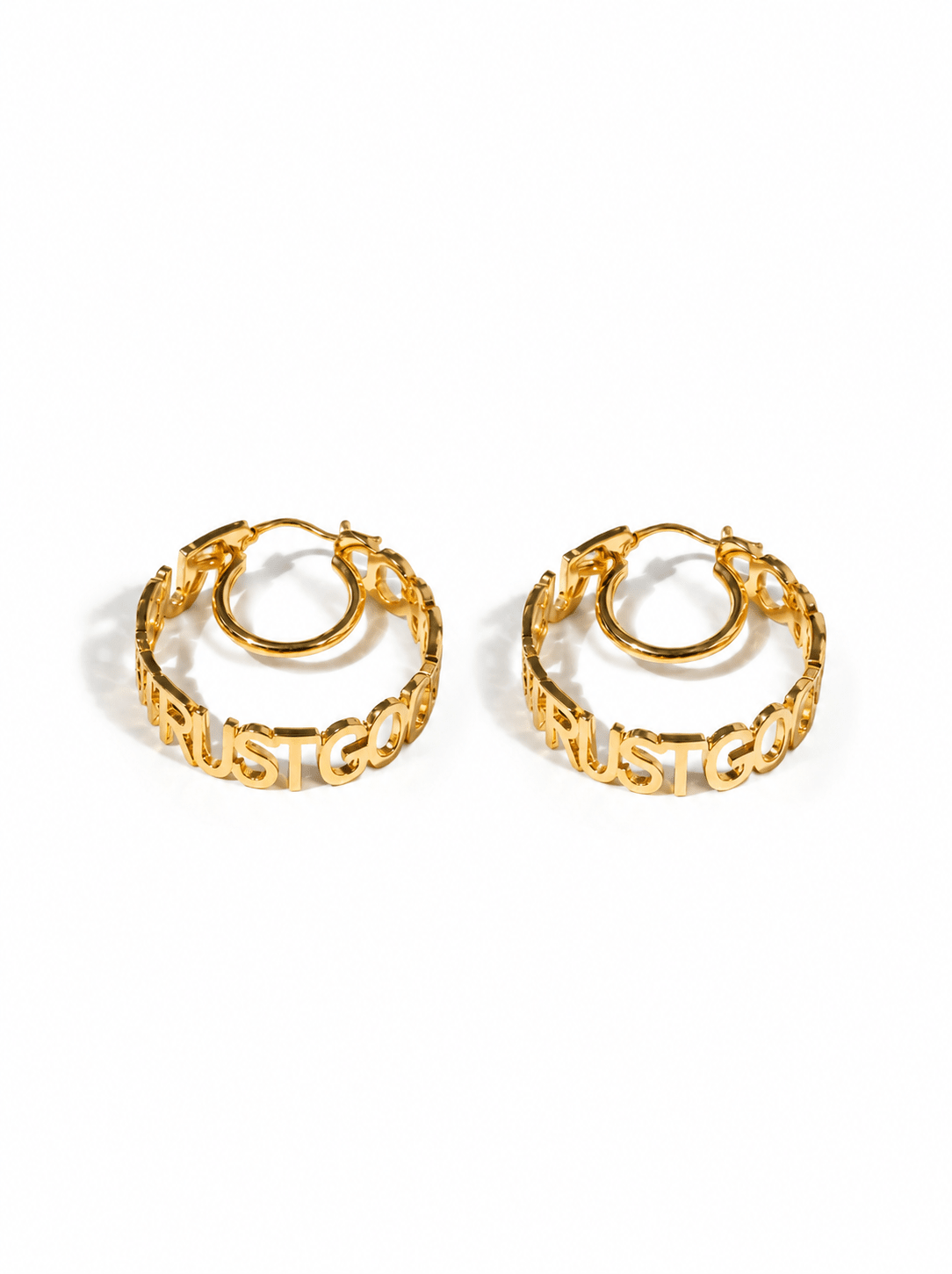 Trust God Hoops 18k Gold Plated - A Meaningful Mood