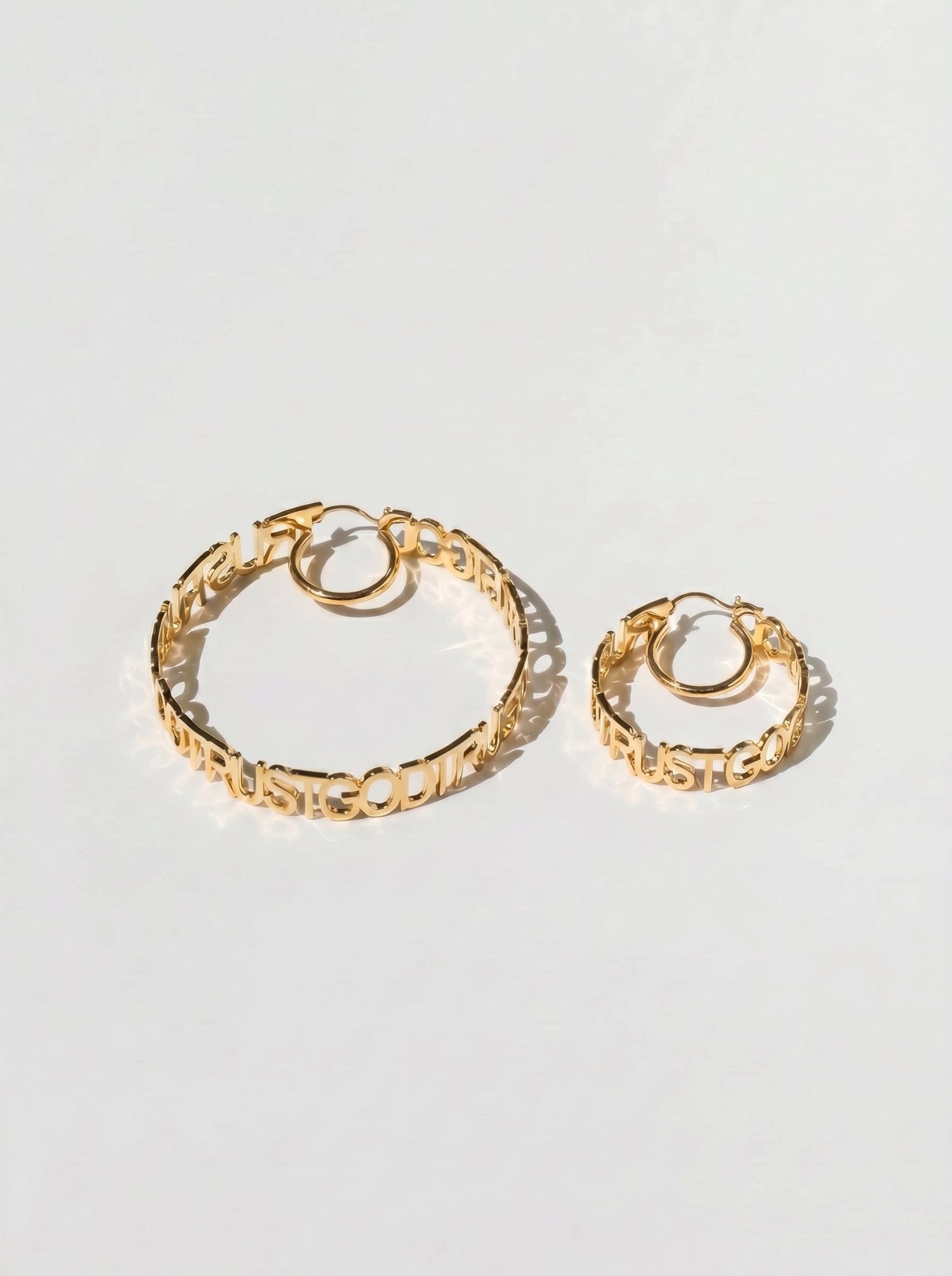 Trust God Hoops 18k Gold Plated - A Meaningful Mood