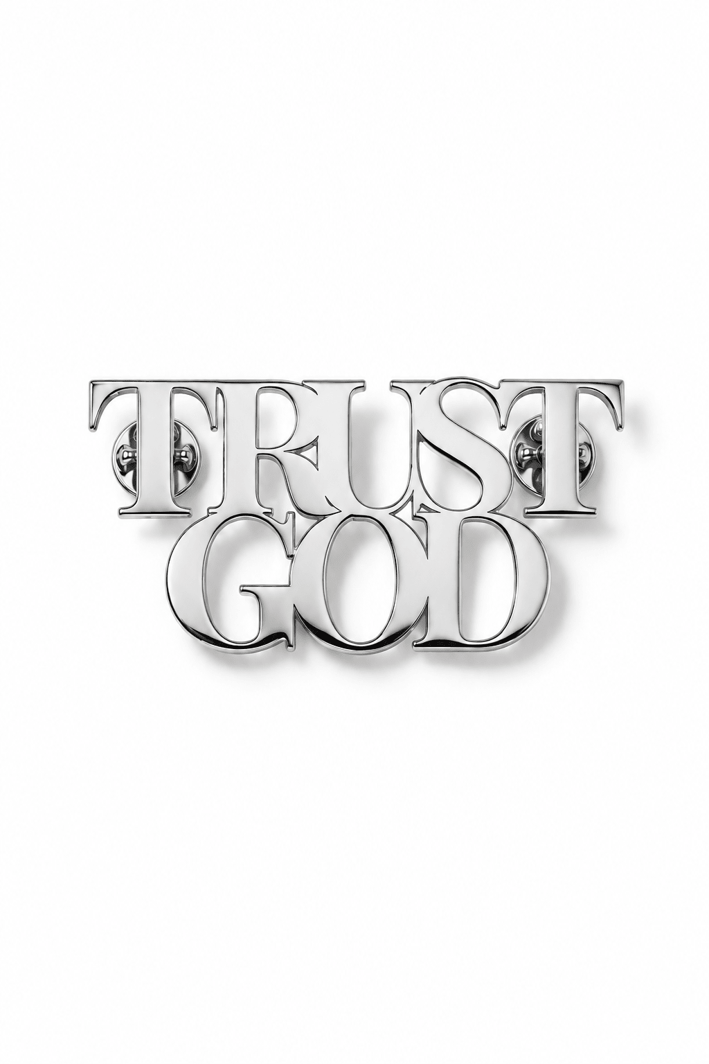 Trust God Small Pin Stainless Steel - A Meaningful Mood