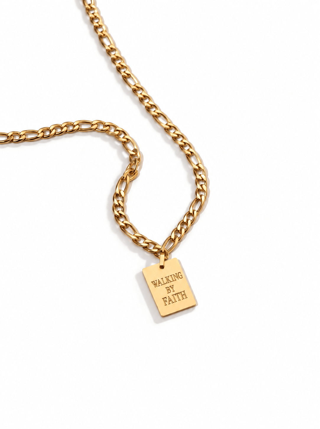 Walking By Faith Necklace 18k Gold-Plated - A Meaningful Mood