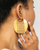 Trust In the Lord Earrings 18k Gold-Plated