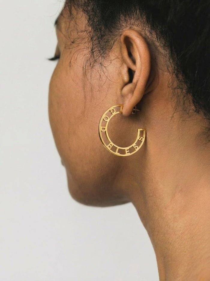 *Coming Soon* God Bless Hoops 18k Gold Plated - A Meaningful Mood