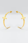 *Coming Soon* So Chic Cross 18k Gold Plated Hoops - A Meaningful Mood