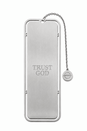 Trust God Luxury Metal Bookmark Silver - A Meaningful Mood