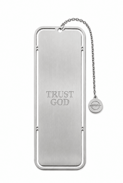 Trust God Luxury Metal Bookmark Silver - A Meaningful Mood