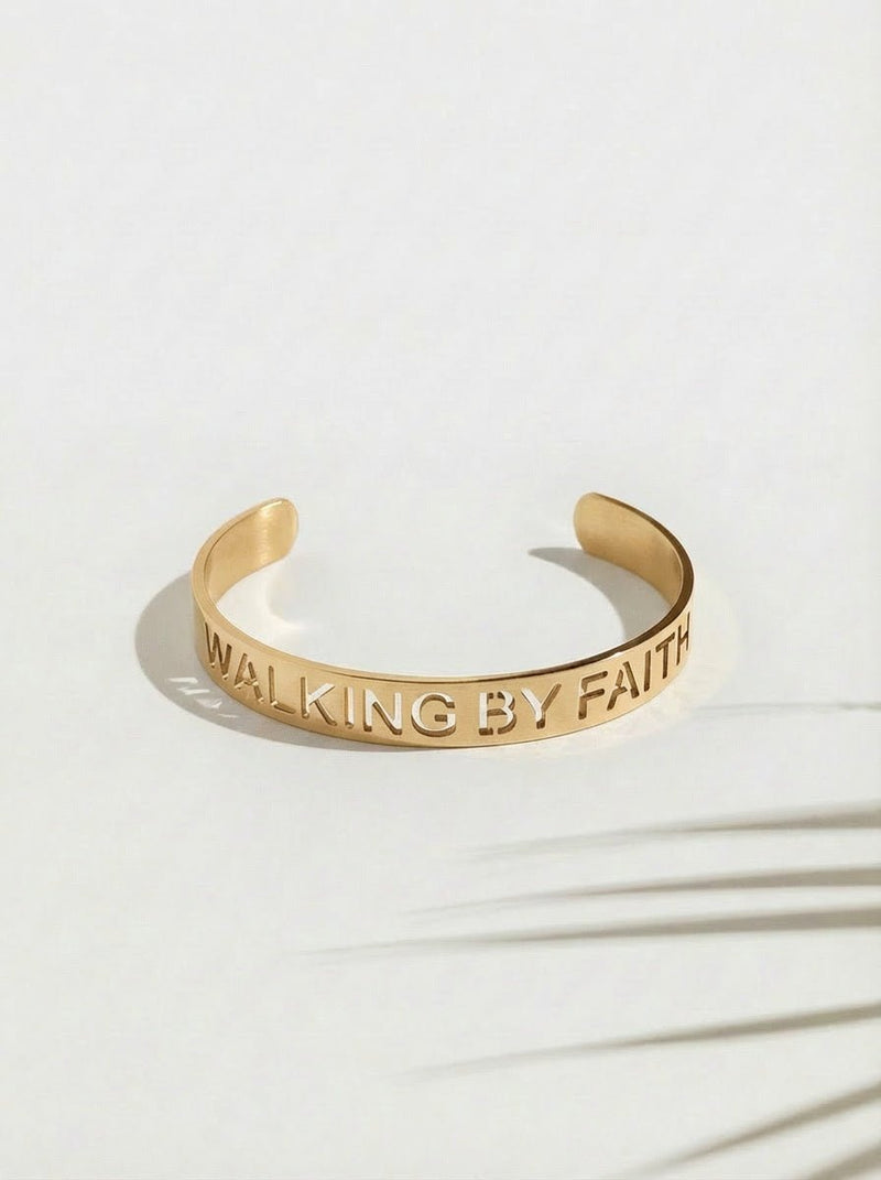 *Coming Soon* Walking by Faith Bangle 18k Gold Plated - A Meaningful Mood