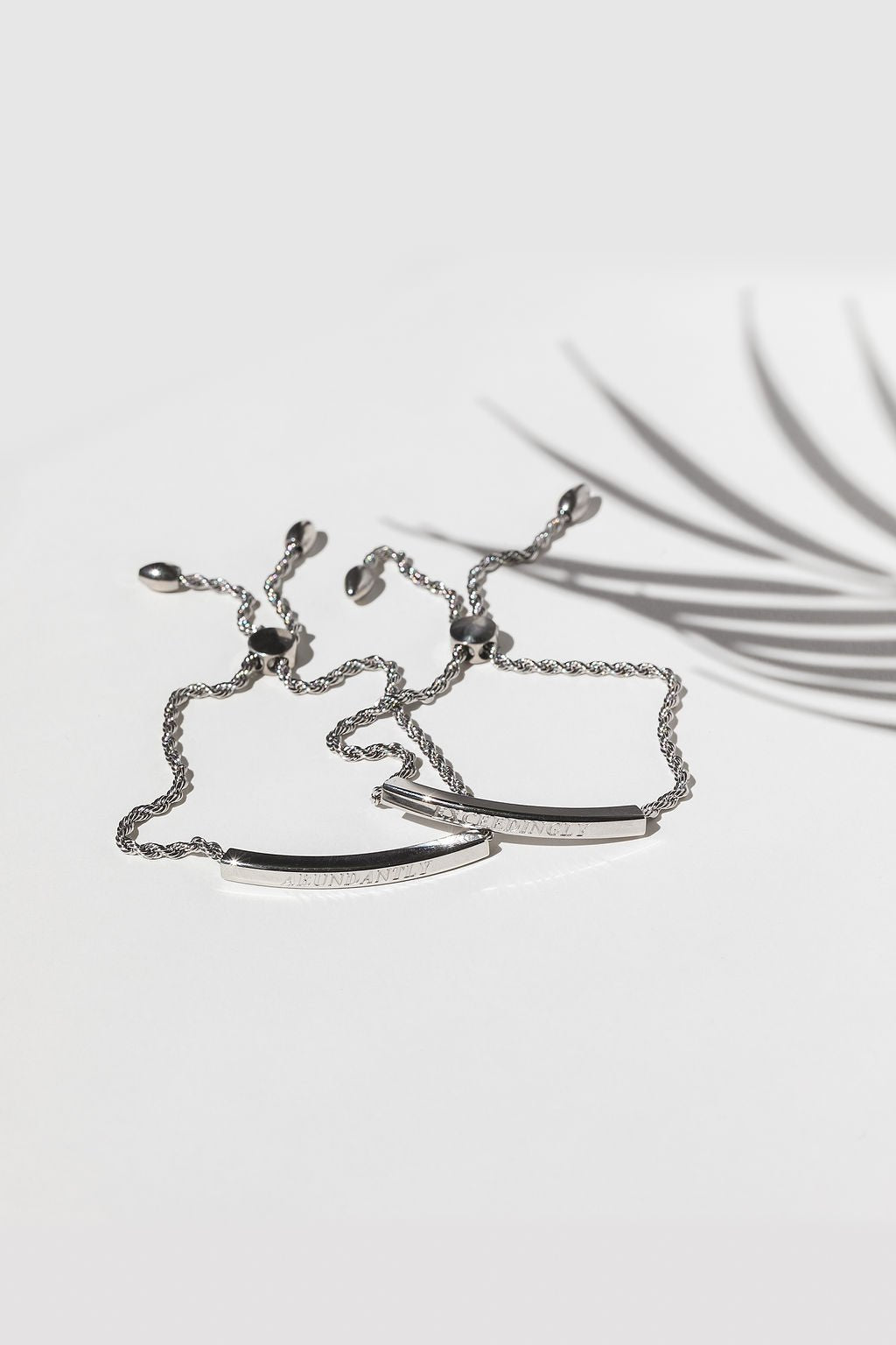 Exceedingly Abundantly 2pc Stainless Steel Bracelet Set - A Meaningful Mood