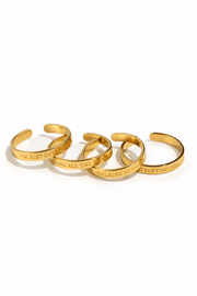 Faith Reflections Ring Set 18k Gold Plated - A Meaningful Mood