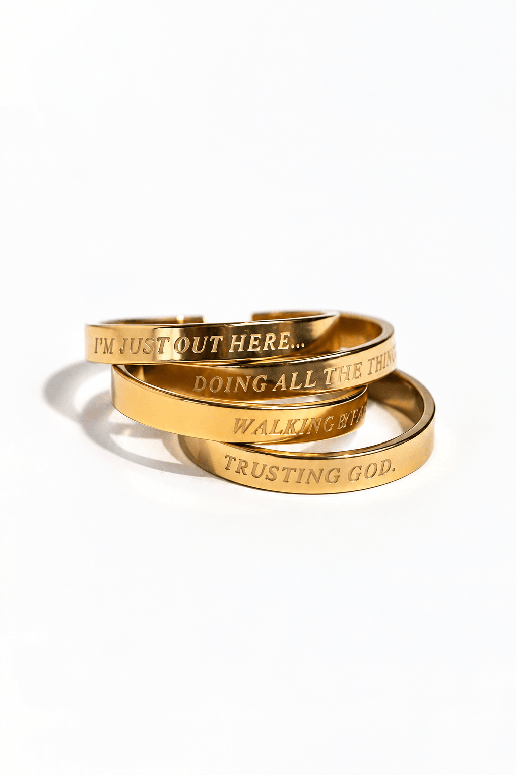 Faith Reflections Ring Set 18k Gold Plated - A Meaningful Mood