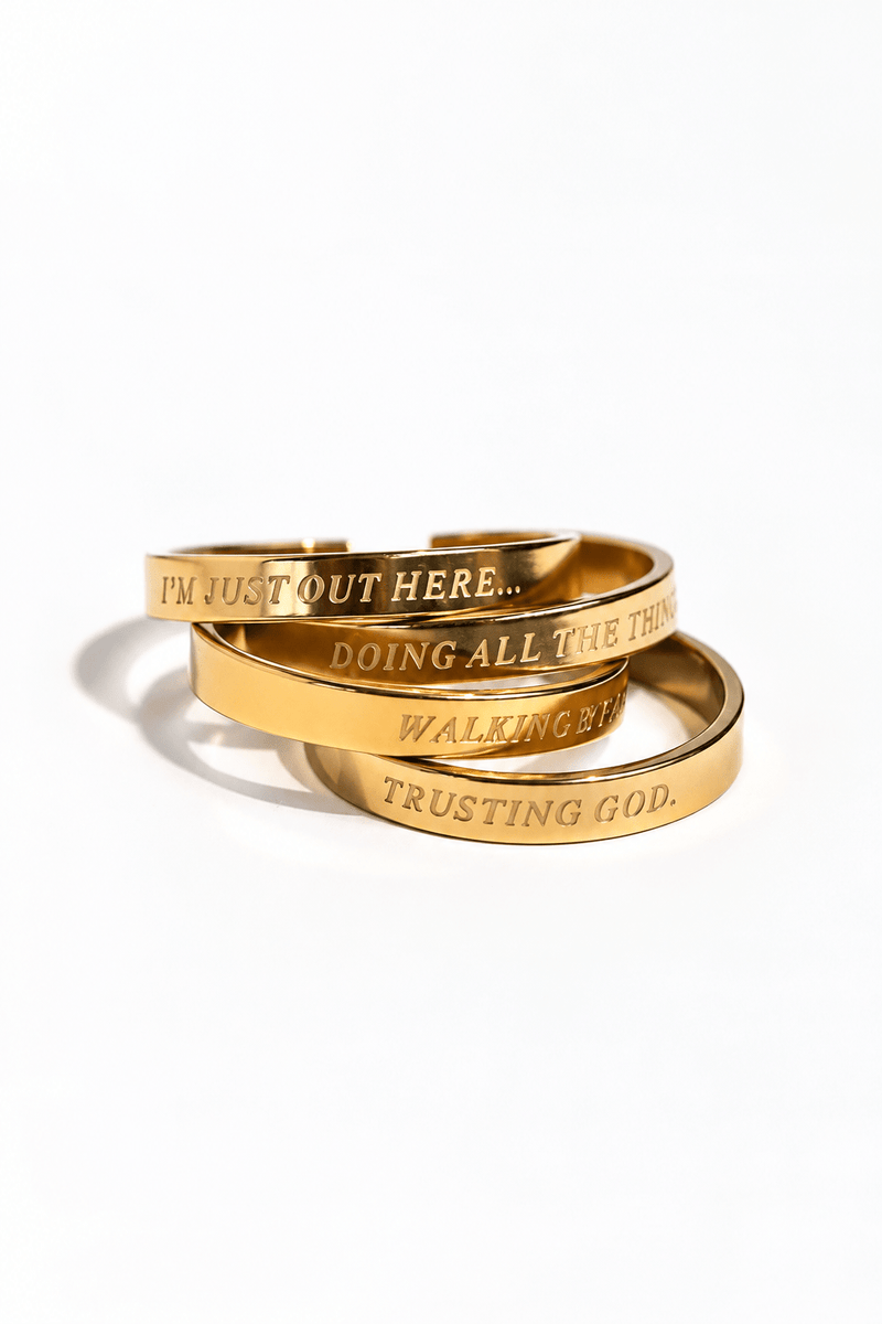 Faith Reflections Ring Set 18k Gold Plated - A Meaningful Mood