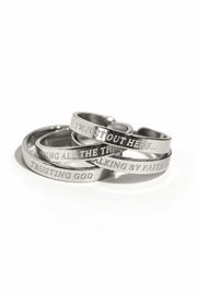 Faith Reflections Ring Set Stainless Steel - A Meaningful Mood