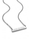 God Bless Stainless Steel Necklace - A Meaningful Mood