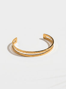 Jeremiah 29:11 Hope Double Bangle Gold - A Meaningful Mood