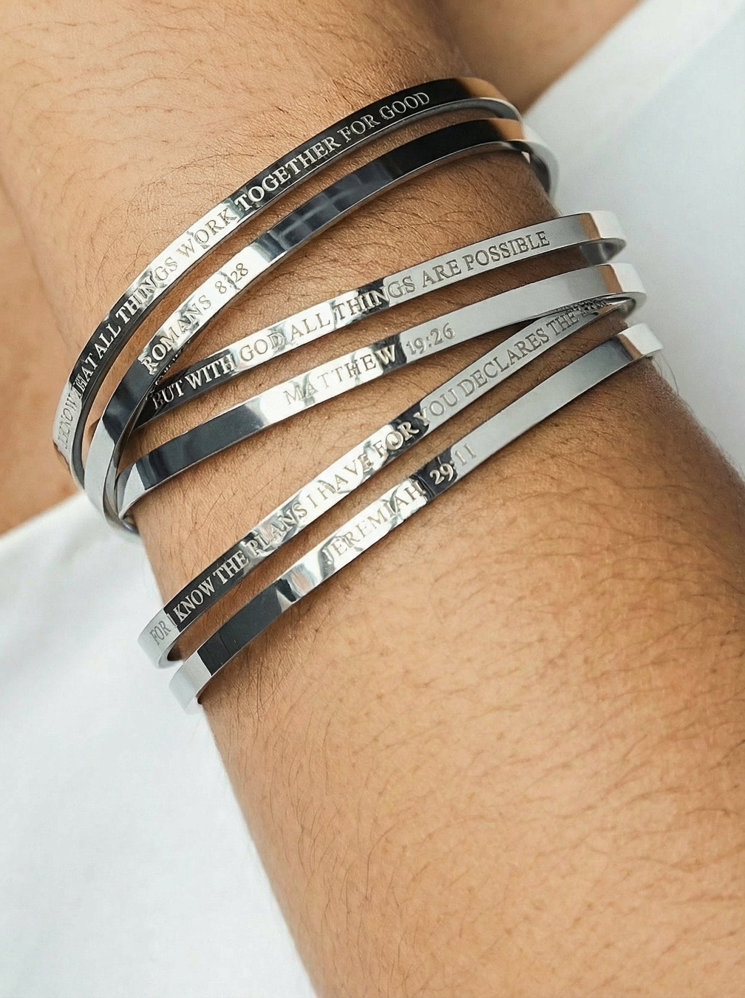 Jeremiah 29:11 Hope Double Bangle Stainless Steel - A Meaningful Mood