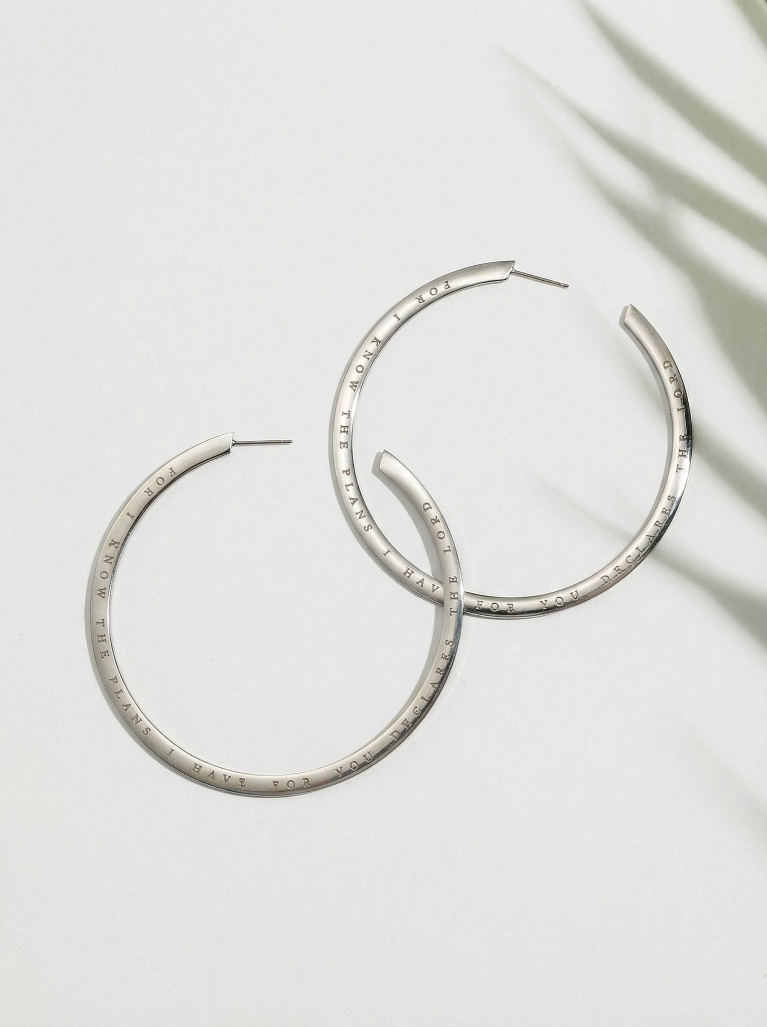 Jeremiah 29:11 Hope Hoops Stainless Steel - A Meaningful Mood