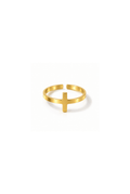 *New* So Chic Classic Cross Ring 18k Gold-Plated - A Meaningful Mood