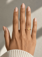 *New* So Chic Classic Cross Ring 18k Gold-Plated - A Meaningful Mood
