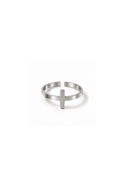 *New* So Chic Classic Cross Ring Stainless Steel - A Meaningful Mood