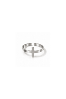 *New* So Chic Classic Cross Ring Stainless Steel - A Meaningful Mood