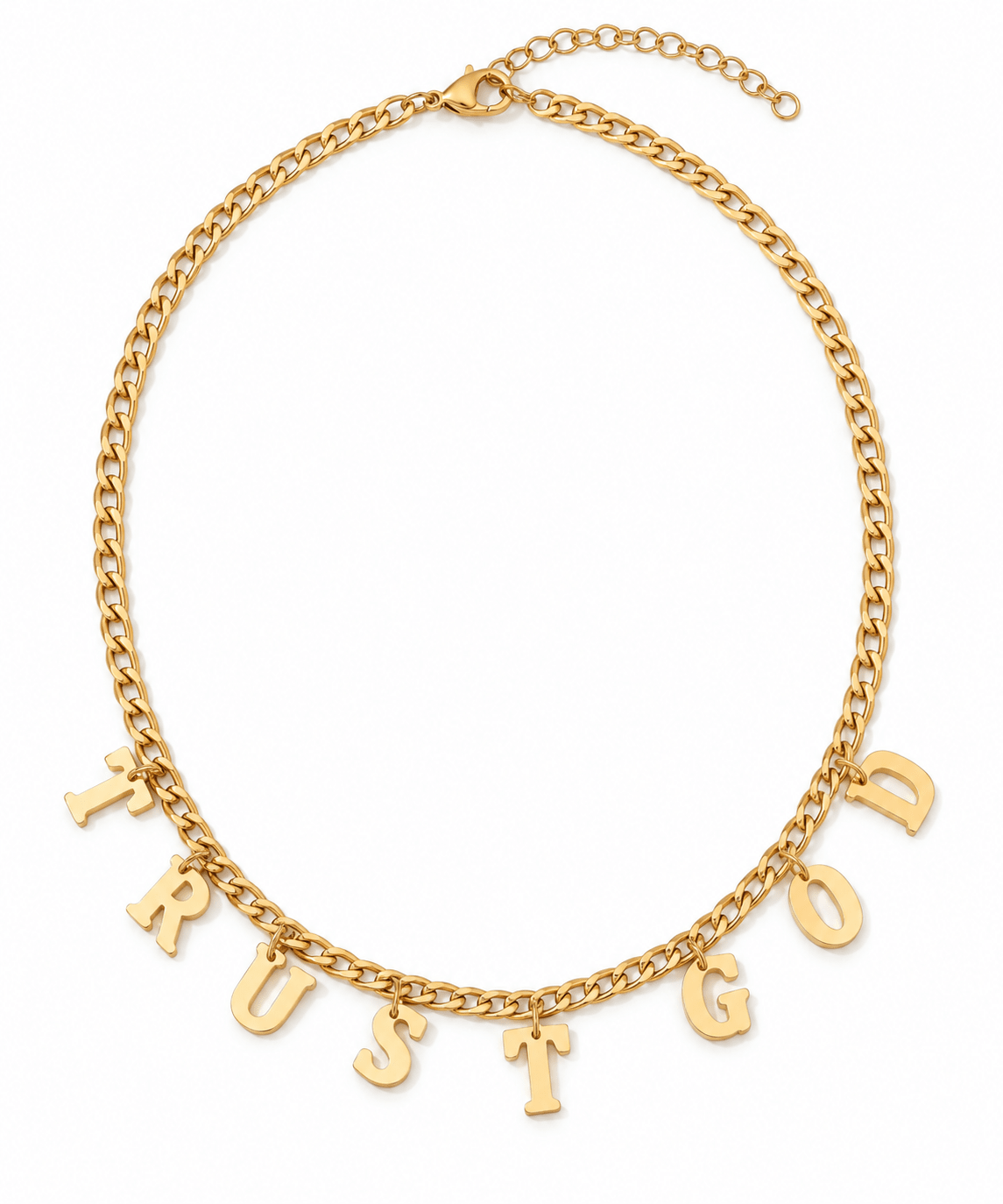 *NEW* Trust God Necklace Charm Gold - A Meaningful Mood