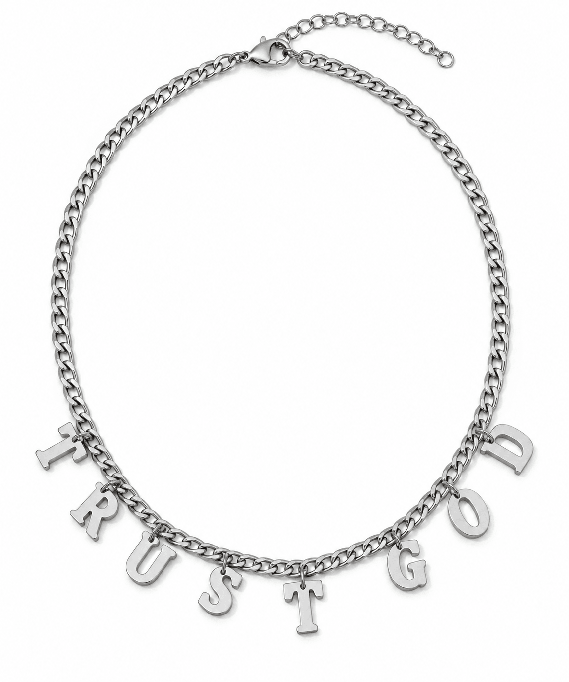 *NEW* Trust God Necklace Charm Stainless Steel - A Meaningful Mood