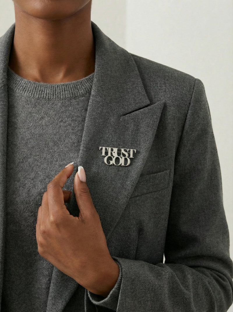 *NEW* Trust God Small Pin Stainless Steel - A Meaningful Mood