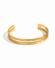 Romans 8:28 Purpose Double Bangle Gold - A Meaningful Mood