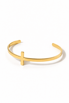 So Chic Cross Bangle 18k Gold-Plated - A Meaningful Mood