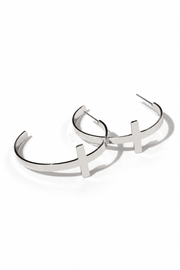 So Chic Cross Hoops Stainless Steel - A Meaningful Mood