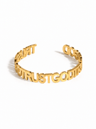 Trust God Bold Bangle 18k Gold-Plated - A Meaningful Mood