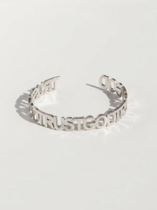 Trust God Bold Bangle Stainless Steel - A Meaningful Mood