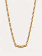 Trust God Curved Pendant Necklace Gold - A Meaningful Mood