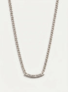 Trust God Curved Pendant Necklace Stainless Steel - A Meaningful Mood