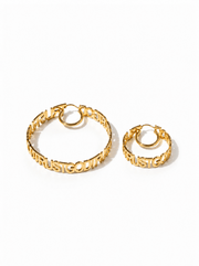 Trust God Hoops 18k Gold Plated - A Meaningful Mood