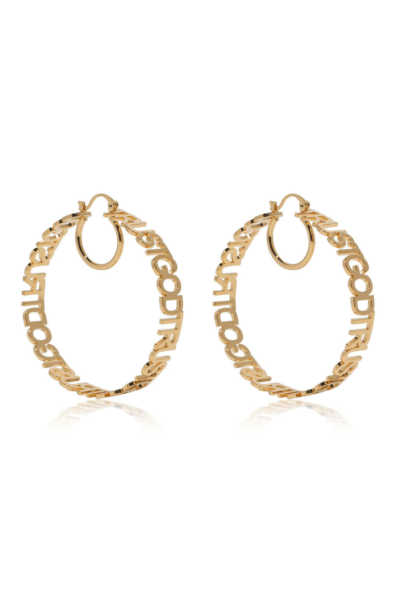 Trust God Hoops 18k Gold Plated