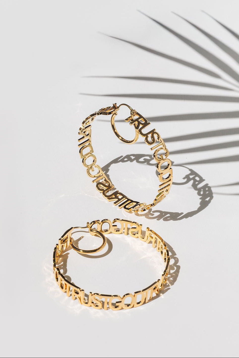 Trust God Hoops 18k Gold Plated - A Meaningful Mood