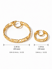 Trust God Hoops 18k Gold Plated - A Meaningful Mood