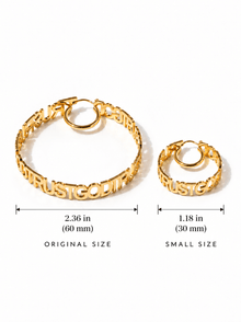 Trust God Hoops 18k Gold Plated - A Meaningful Mood