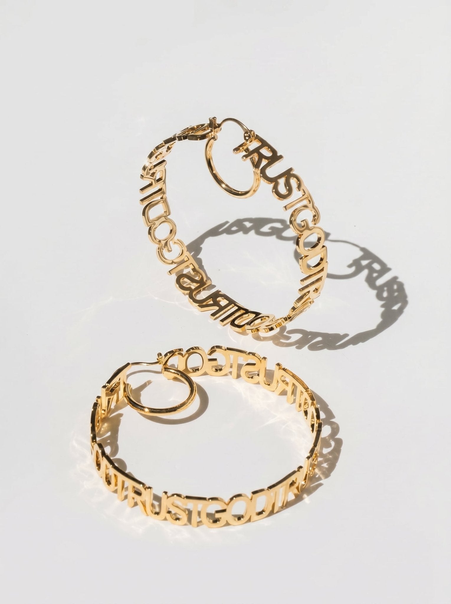 Trust God Hoops 18k Gold Plated - A Meaningful Mood