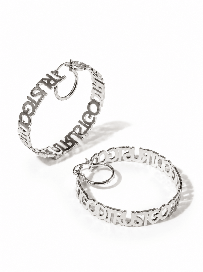 Trust God Hoops Stainless Steel - A Meaningful Mood