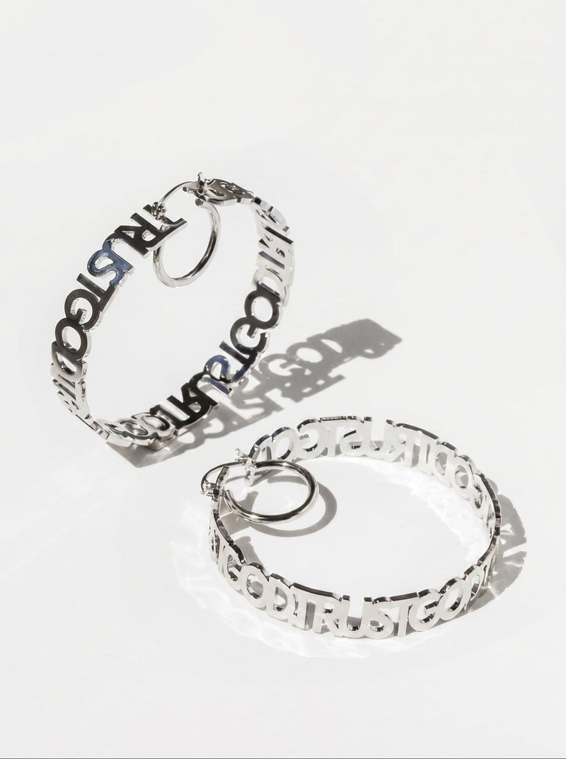 Trust God Hoops Stainless Steel - A Meaningful Mood