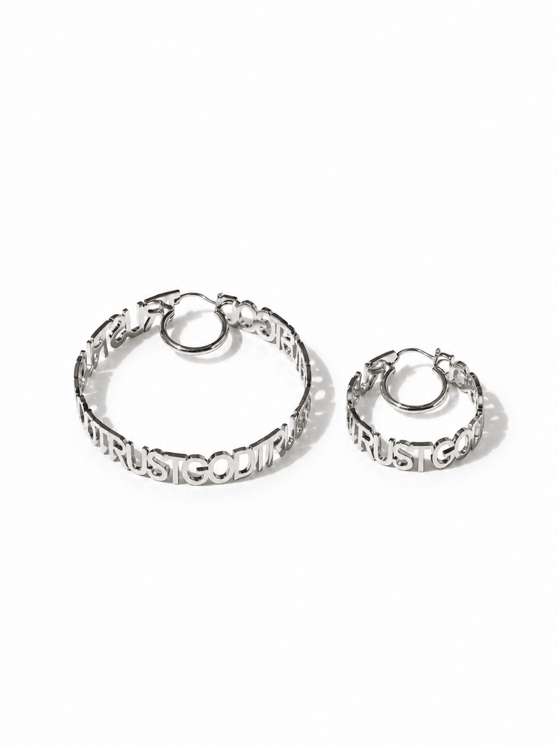 Trust God Hoops Stainless Steel - A Meaningful Mood