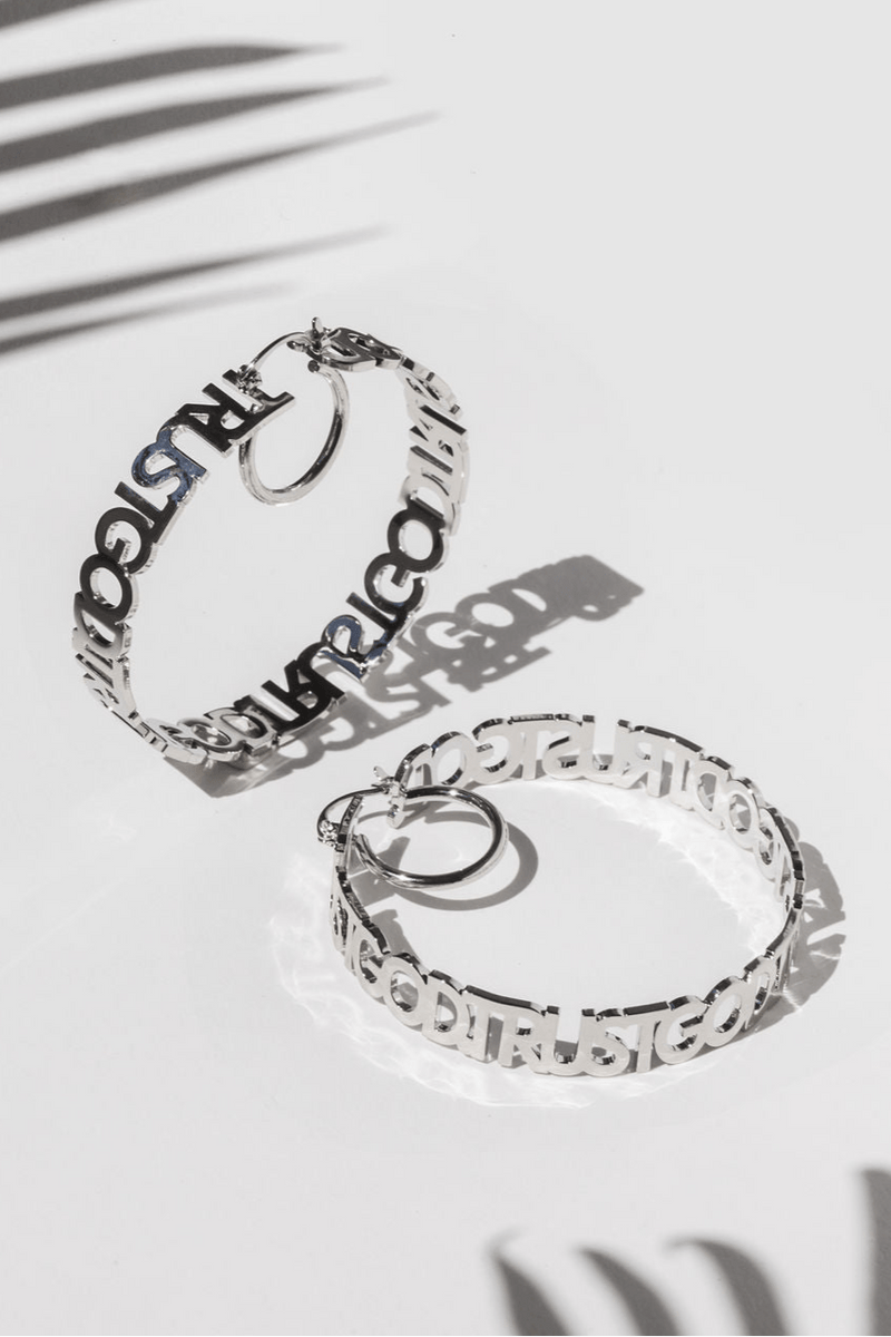 Trust God Hoops Stainless Steel - A Meaningful Mood