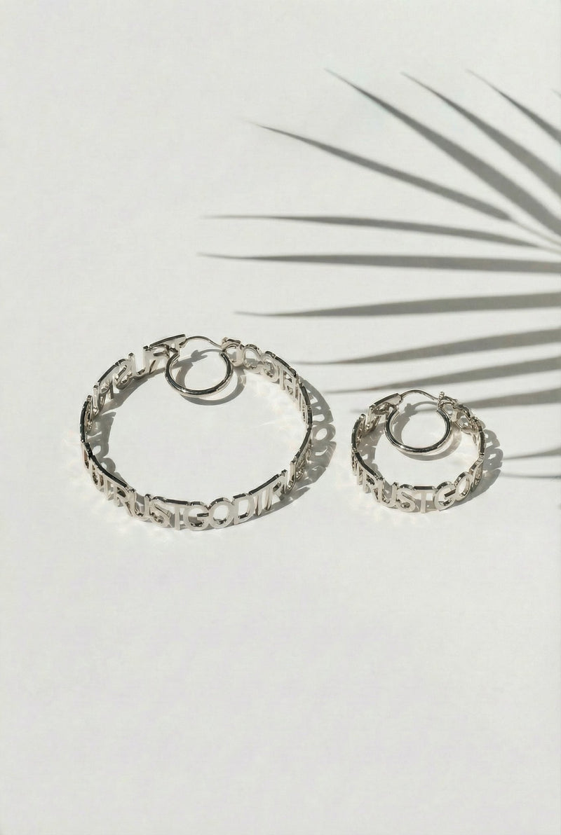 Trust God Hoops Stainless Steel - A Meaningful Mood
