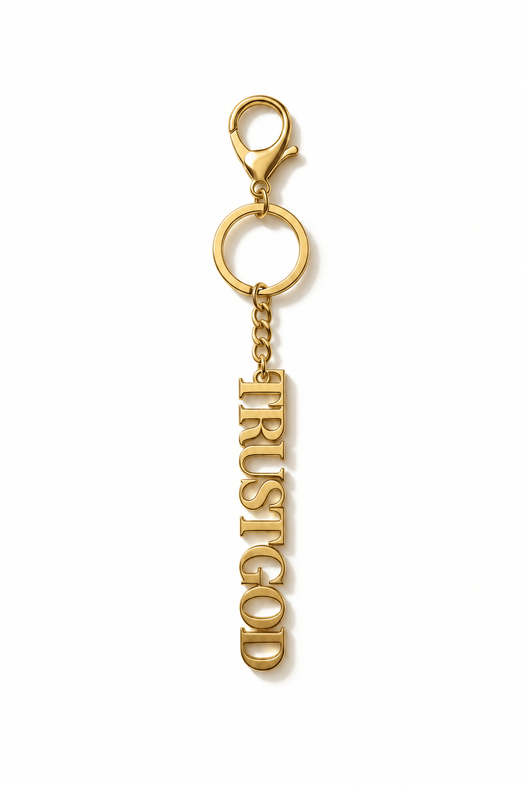 Trust God Keychain Charm Gold - A Meaningful Mood