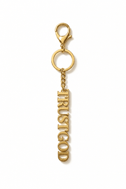 Trust God Keychain Charm Gold - A Meaningful Mood