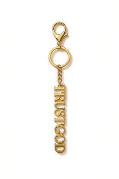 Trust God Keychain Charm Gold - A Meaningful Mood