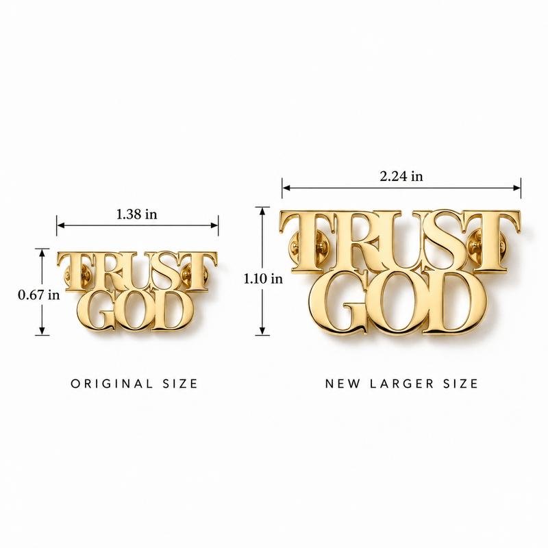 Trust God Lapel Pin Gold Plated - A Meaningful Mood